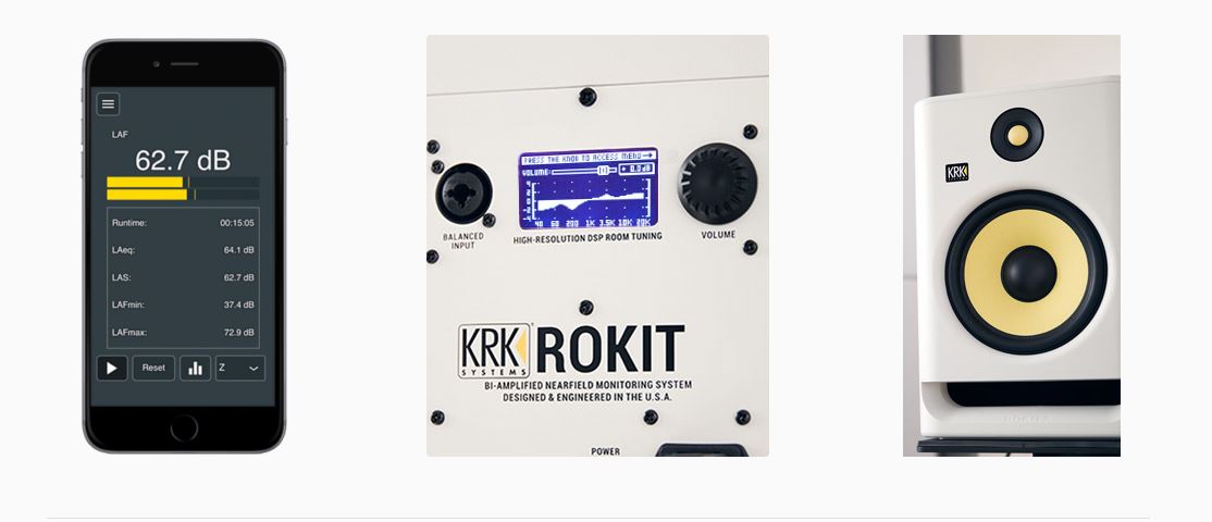 KRK KRK RP5 G4 Studio Monitors White Noise with Isolation Pads & Cable Package 